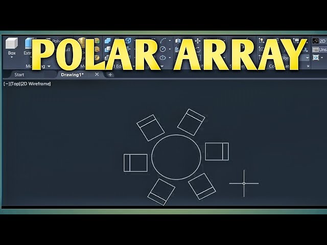 POLAR ARRAY COMMAND IN AUTOCAD_ 2D MODELING