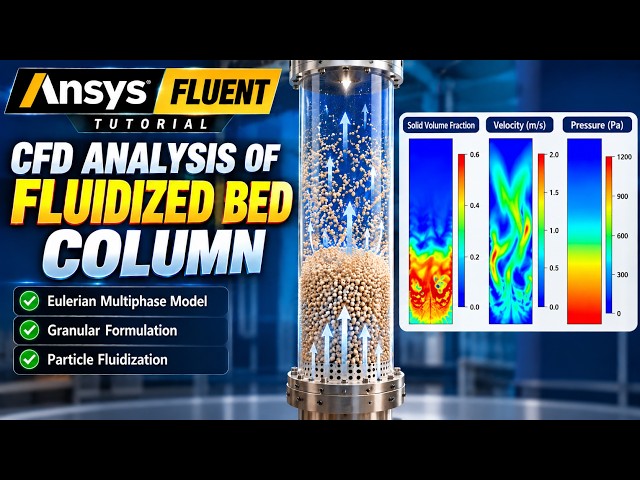 CFD Analysis of Fluidized Bed Column | Eulerian Granular Model | ANSYS Fluent Tutorial | Multiphase
