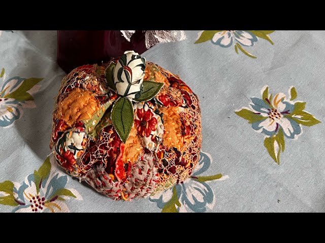 Making a stuffed pumpkin.  Part 2