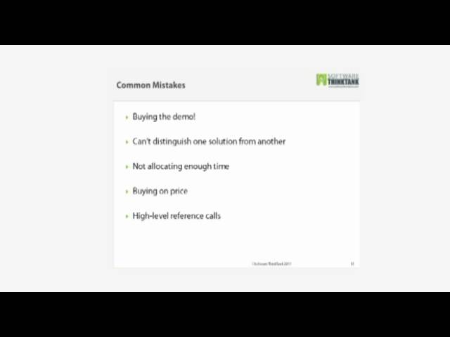Top 5 Common Software Selection Mistakes