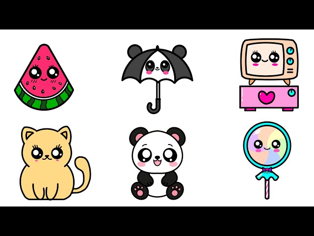 Top 6 Cute Drawing Collection | 30 minutes long step by step drawing for kids 