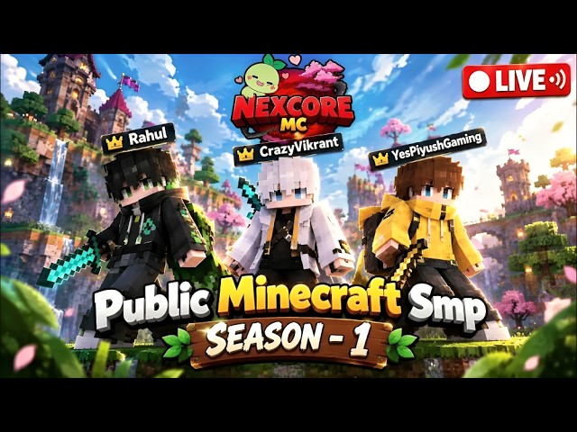 New Best Public Survival Smp Server For Minecraft 🍿 | Java/Pe/Pojav | 24/7 Online | Free To Join 🌷