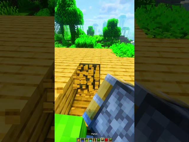 zombie trap in Minecraft! #story  #tutorial  #shorts