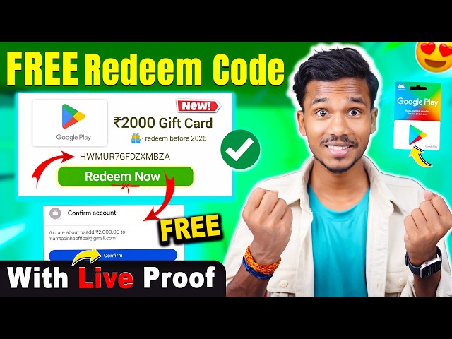 Free Redeem Codes for Free Fire | How to get free google redeem code | free redeem Code app 2026