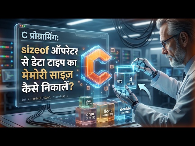 7.5) C प्रोग्रामिंग: sizeof ऑपरेटर से डेटा टाइप का मेमोरी साइज़ कैसे निकालें?