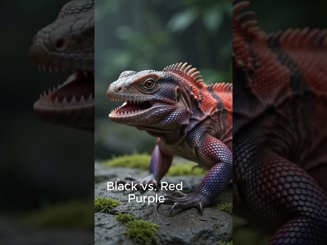 🦎⚔️ Black vs. Red Purple – Only one can rule the territory! Who will claim victory?