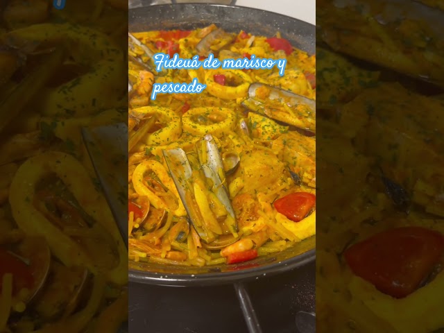Seafood and Fish Fideuá #lasrecetasdesusana #fideua #homecooking