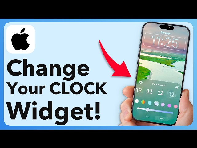 How To Change Clock Widget On iPhone Lock Screen
