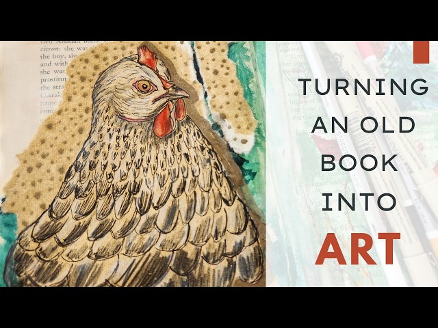 Day 2 of 7 Turning an Old Book Into an Art Journal for 7 Days