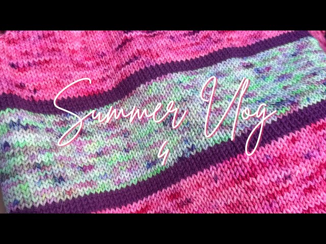 Summer Vlog 4 | Knitting My Colourful Summer Tee, Beach Days & Yarn Time in the Forest 🌿🧶