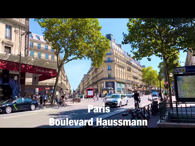 Paris city walks   Boulevard Haussmann   Paris,France 4K