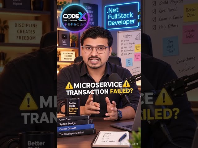How Do You Handle Transactions Across Microservices?#dotnet #fullstackdeveloper #microservices