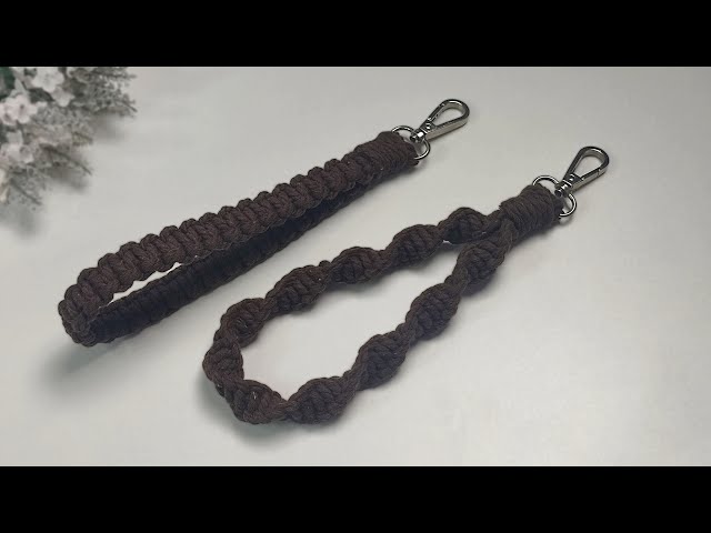 DIY Macrame Wristlet Keychain for beginners.