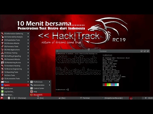10 Minute Hack|Track GNU Linux RC 19 Pen-Test Distro from Indonesia