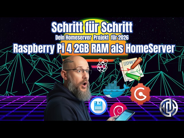 Baue deinen eigenen Home Server (Raspberry Pi 4, 2GB RAM) – Komplett Guide 2026 mit Docker