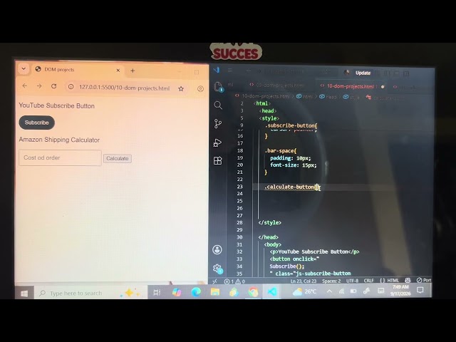 I Built an Amazon Calculator & YouTube Subscribe Button with JavaScript | My Coding Journey