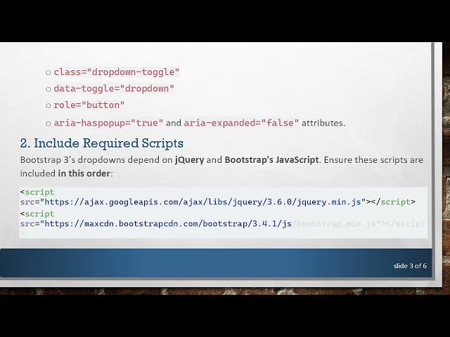 How to Enable Bootstrap 3 HTML5 Menu Dropdowns Correctly