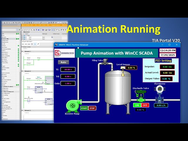 How make Pump Animation in TIA Portal V20 | Siemens | S7-1500 | WinCC SCADA