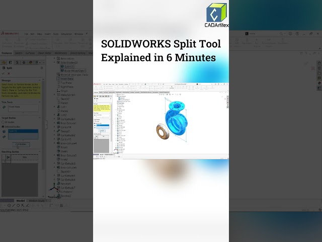 SOLIDWORKS Split Tool Explained