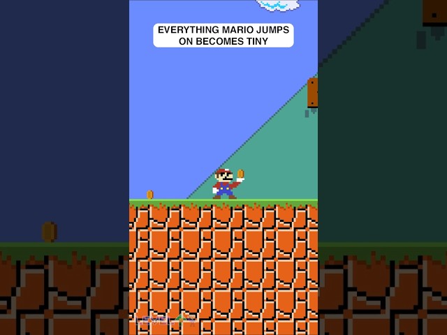 Everything Mario Jumps On Becomes TINY!