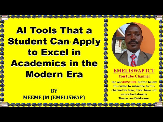 Artificial Intelligence (AI) Tools That a Student Can Apply to Excel in Academics in the Modern Era