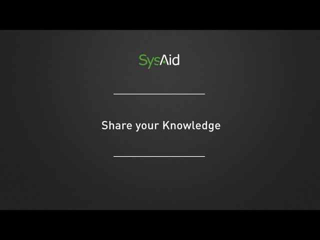 Stuart Rance's ITSM Tip #9:  Share Your Knowledge