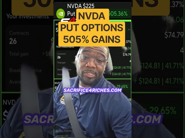 How Did I Catch a 505% NVDA Put Options Trade?! 📉