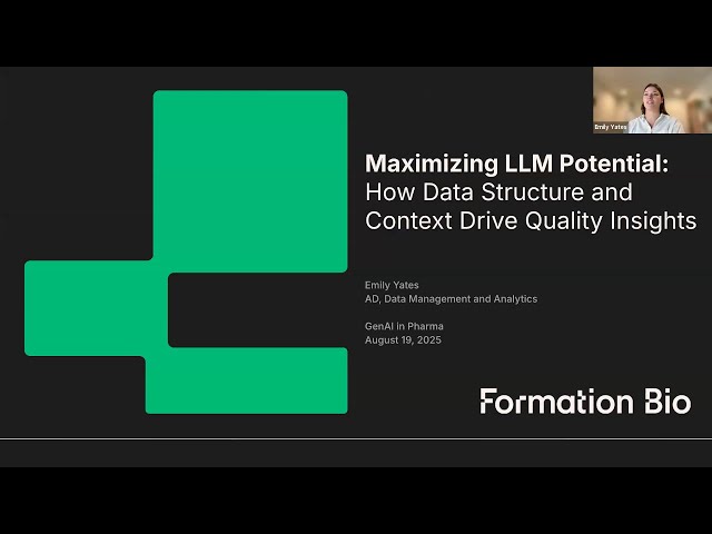 Maximizing LLM Potential: How Data Structure and Context Drive Quality Insights - Emily Yates