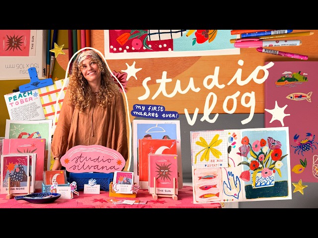 ✷ STUDIOVLOG ✷ i said YES to an art market with 2 days to prep | creative chaos + painting again