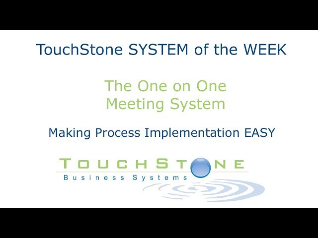 The One On One Meeting