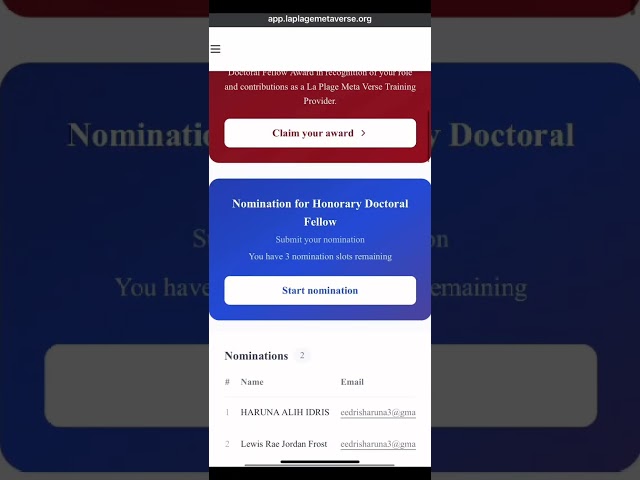 Guide on How to Nominate and Claim Your Honorary Doctorate Fellow Award