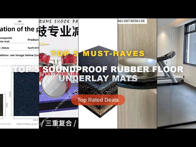 Cheap & Best Top 5 Soundproof Rubber Floor Underlay Mats Unboxing & Review - Gym Rubber Floor Mat Ho