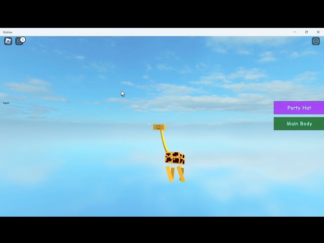 Glitched in the ground... ( Be a cool giraffe roblox)