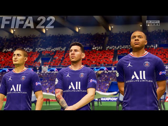 PSG vs Borussia Dortmund Feat. Messi, Neymar, Mbappe, Ramos, | UEFA Champions League | Gameplay