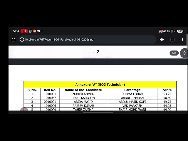 JKSSB Result Out 🔥#jkssb