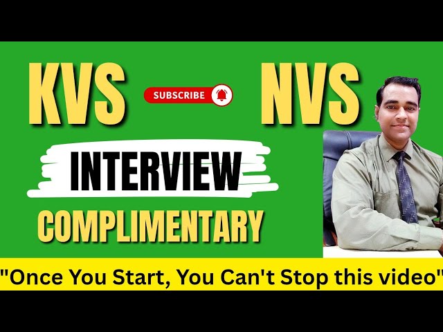 KVS Interview / NVS Interview | #kvs NVS teacher mock interview | PD Classes