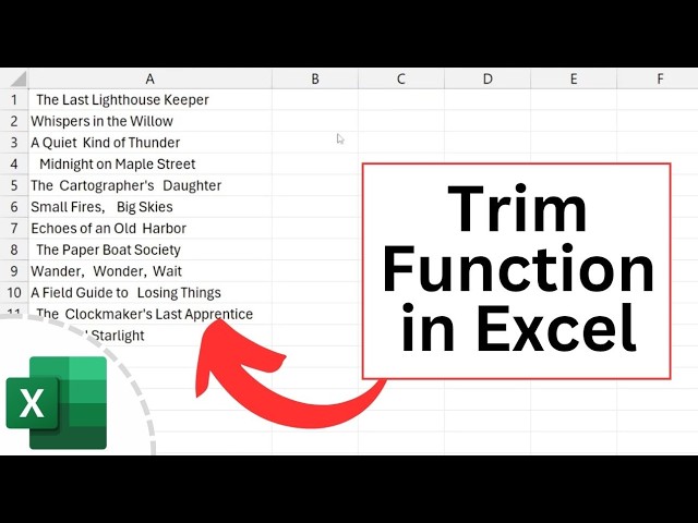 Using the Trim Function in Excel