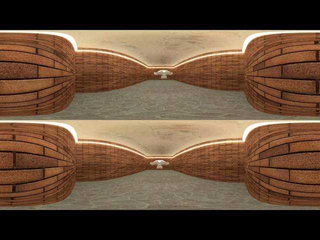 Blender 3D - 360 video with VR - Suzanne in corridor.