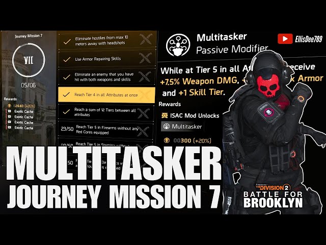 Unlock MULTITASKER Modifier FAST! | Journey Mission 7 | Battle for Brooklyn DLC - The Division 2