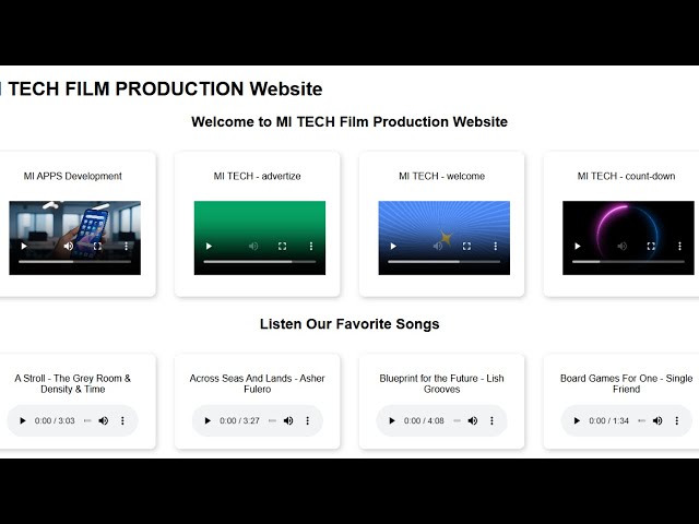 Kwiga Gukora website Yerekana  Films and Audio Website| Ukoresheje HTML and CSS