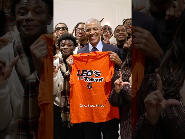 President Barack Obama Surprises the Leo High School Choir