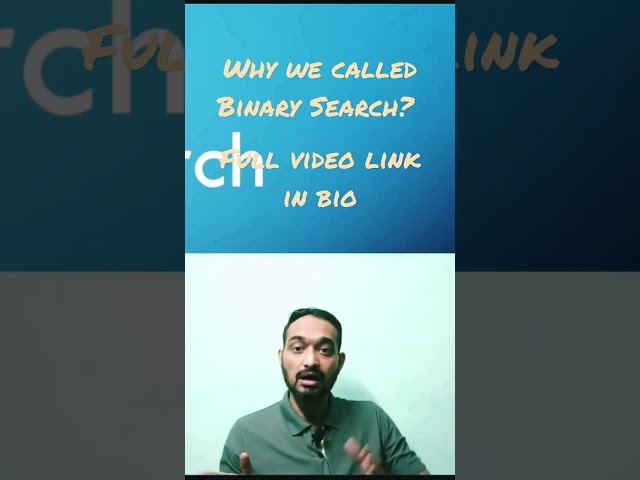 Binary Search #short #searching #binarysearch