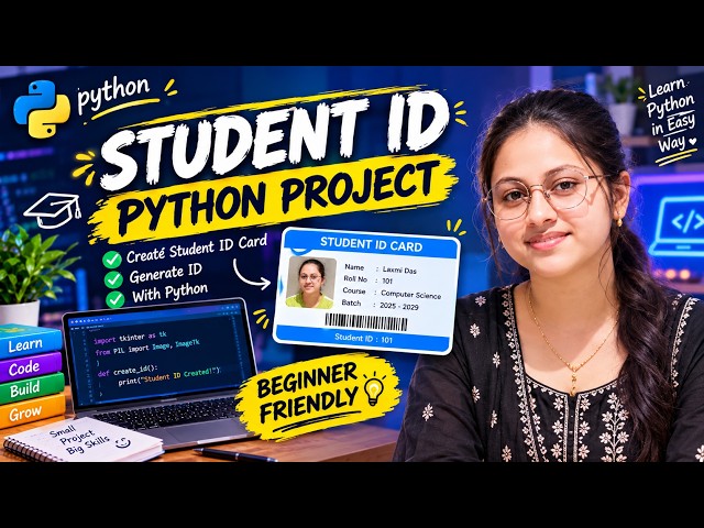 How to Build a Student ID Card in Python | Python Project for Beginners 🐍