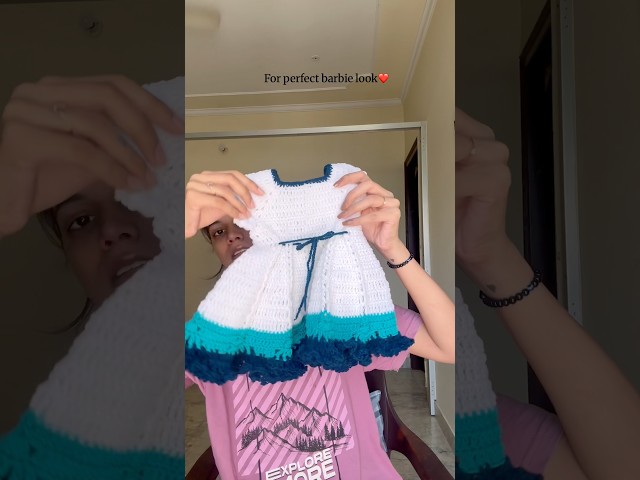 Wait for it ….. complete tutorial on channel #crochet #kids #frock #tutorial #process