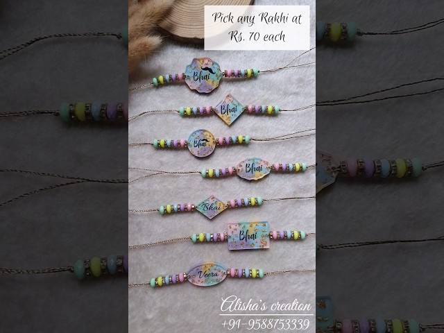 Resin Rakhi || Handmade Rakhi|| Pastel Colour Rakhi || Multicolour Rakhi #rakhi2024 #customisedrakhi