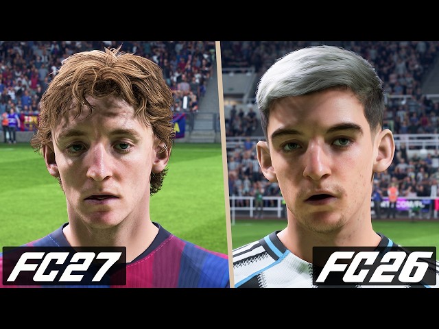 EA FC 27 vs EA FC 26 | All Updated Real Faces Comparison ✅