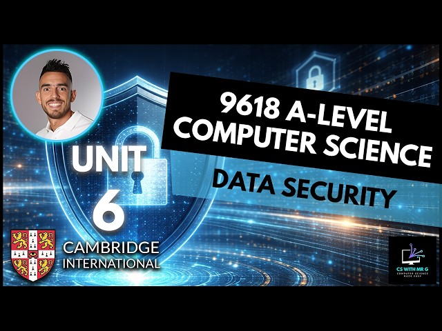 9618 AS Level Computer Science | Unit 6 Lesson 1: Data / Cyber Security, Privacy & Integrity