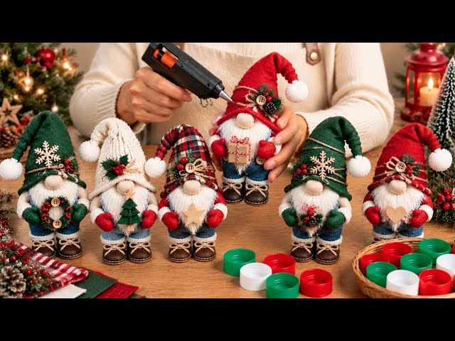 You Won’t Believe These Christmas Gnomes Are Made from Bottle Caps! 😍🎄 | A Great Gift & Selling Idea
