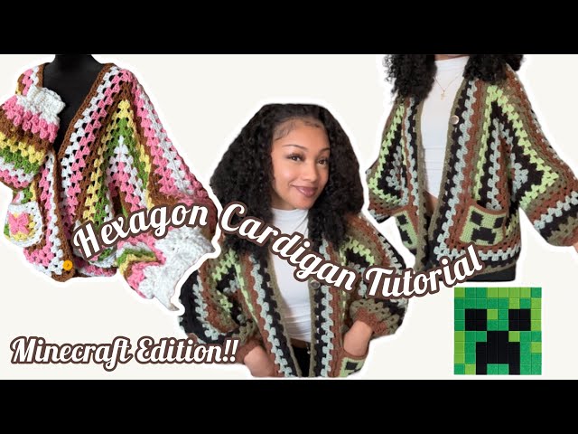 make a cardigan with me!! | Hexagon Cardigan Tutorial | Minecraft edition ✨