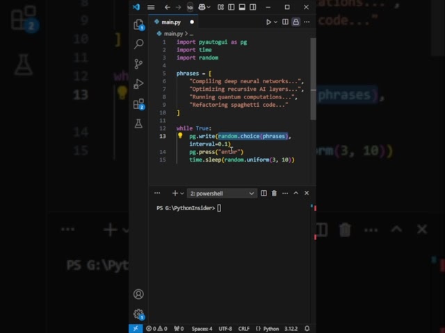 Python Works For Me While I Watch Cat Videos! #python #programming #shorts